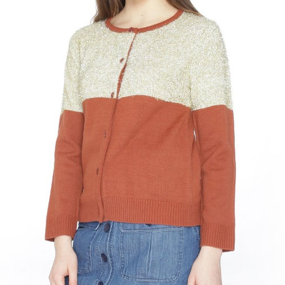 Women's lurex cardigan, knitted sweater for young girl