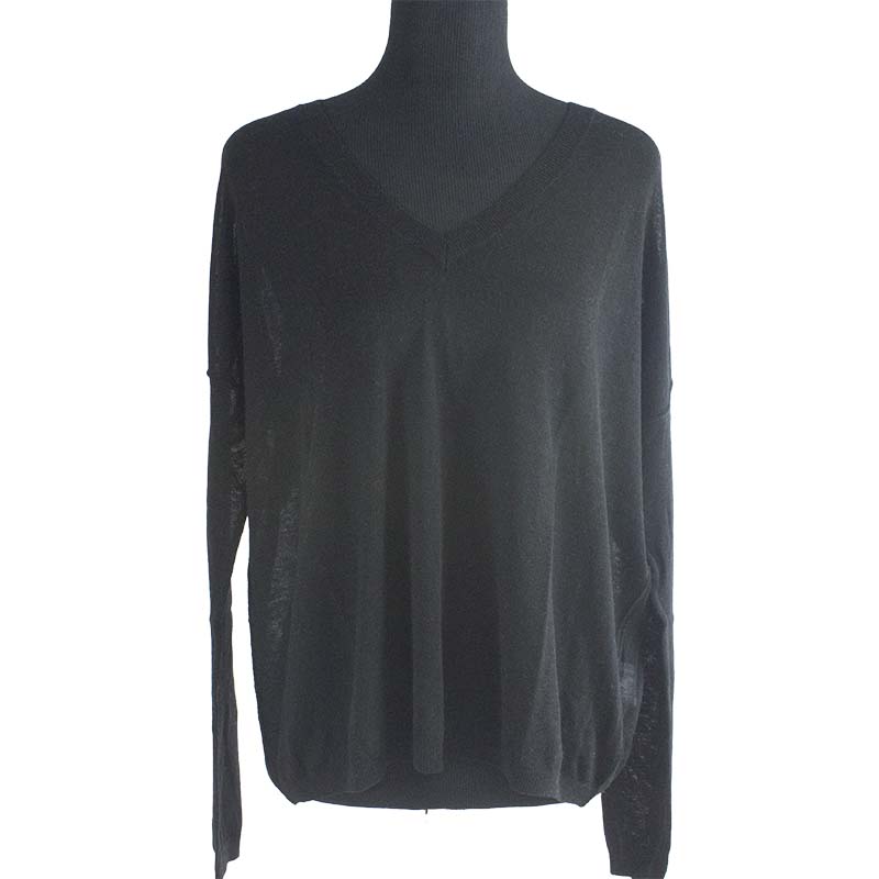 Women's cashmere 16GG extremely light V-neck pullover knitted sweater