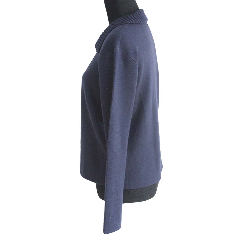 Women's two-sides wearable cardigan, pure merino wool sweater