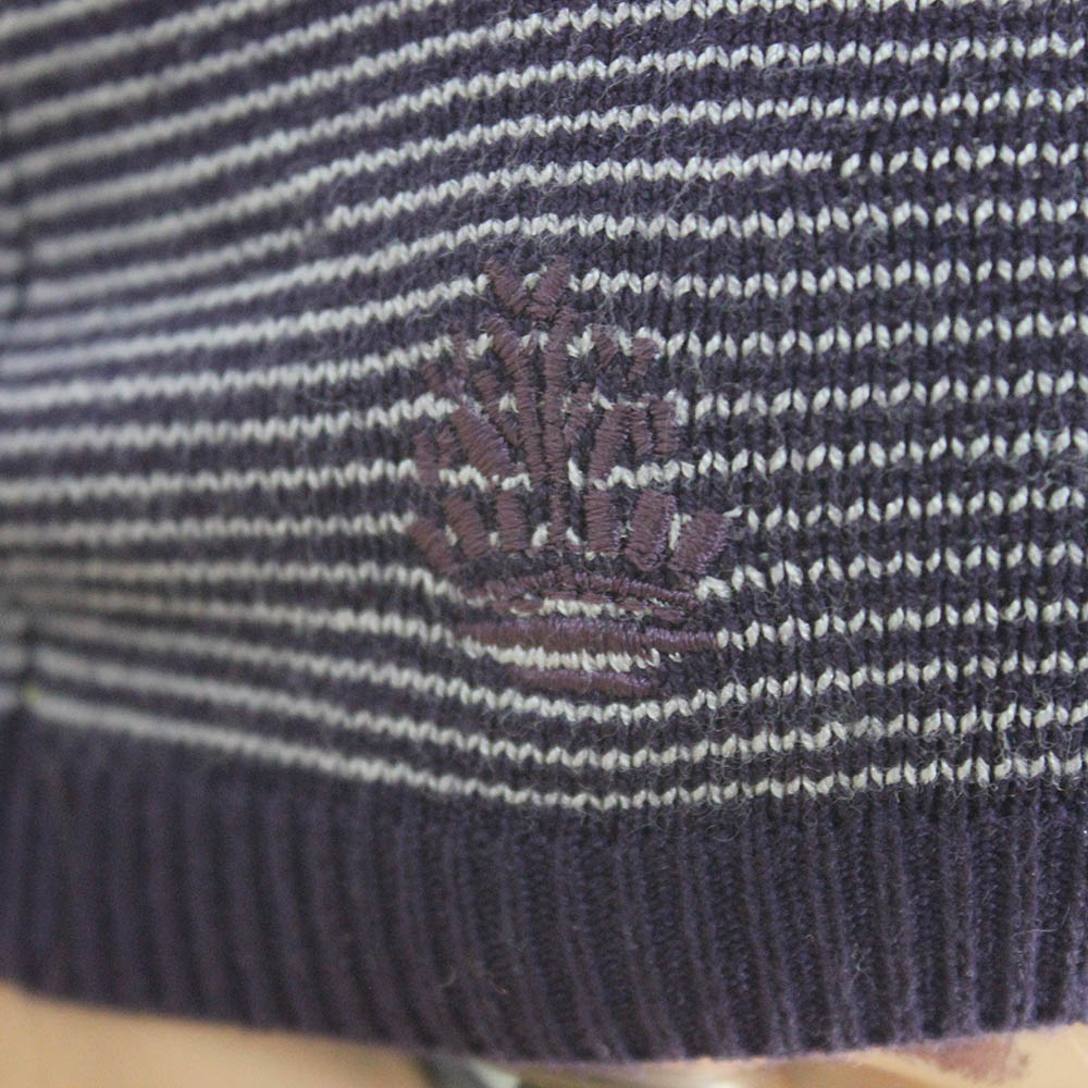 Unisex Stripe Knit Hat, Logo Embroidery