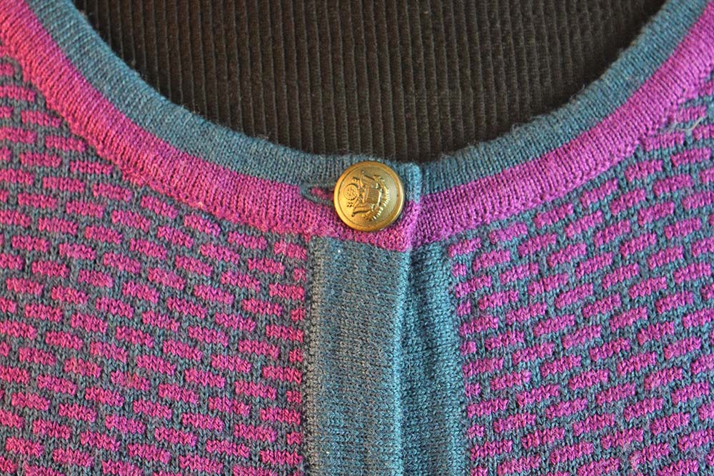 Women's wool blend jacquard rice pattern sweater,fancy botton cardigan