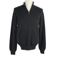 Men's Wool Blend Sweater,1/4 half zipper Classic Pullover