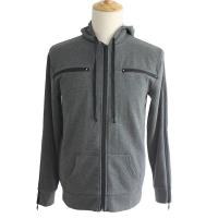 Patient Fleece Brushed multi-zippers hoodie sweatshirt