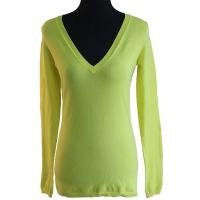Women's stretch cotton sweater,Deep V-neck Pullover